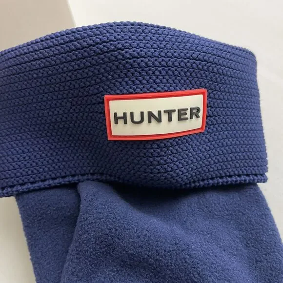 Hunter Womens Boot Socks M 5-7 Garter Cuff Tall Wellington Recycled Fleece - Picture 9 of 9